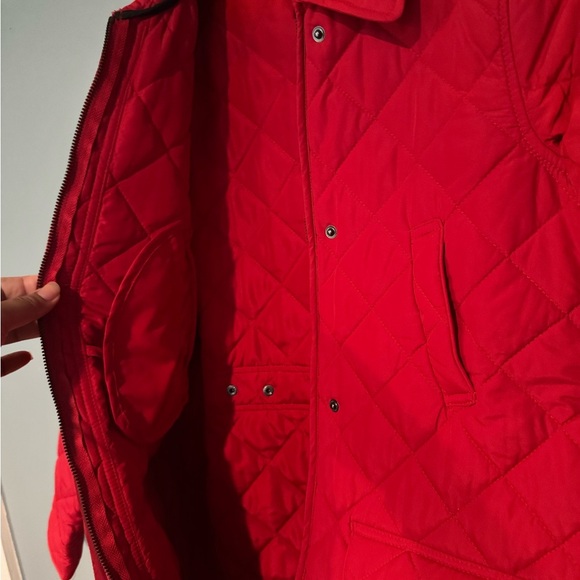 Lauren Ralph Lauren Red Puffer Jacket with Classic Style - Picture 7 of 8